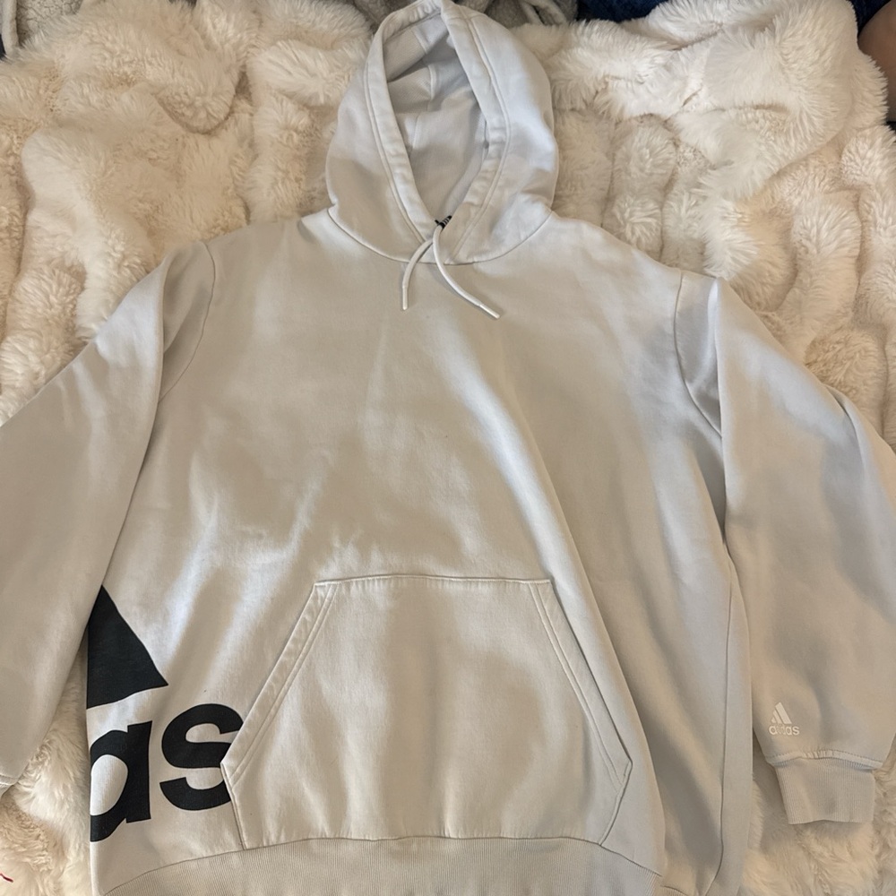 Adidas Men's Light Gray Hoodie